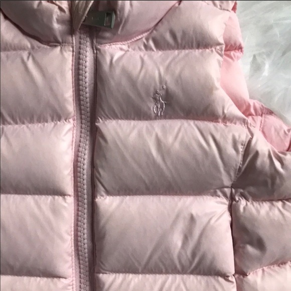 Ralph Lauren Baby Puffer pink Vest 9M - Picture 2 of 6